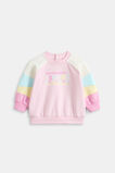 Colourblock Logo Sweat  Pink Lemonade  hi-res