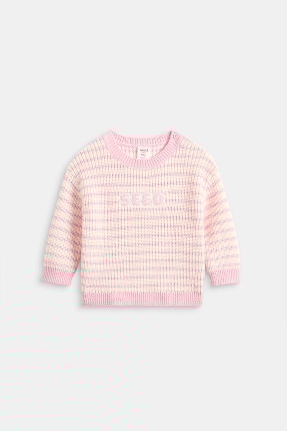 Logo Stripe Knit  Posie Stripe  hi-res