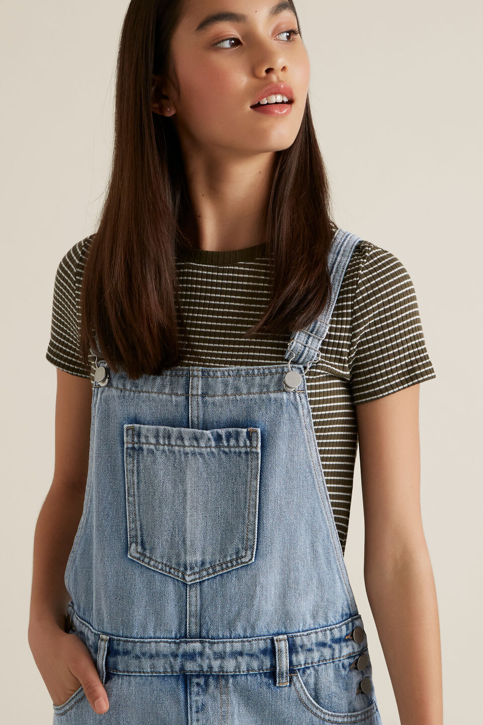 Distressed Denim Pinafore  