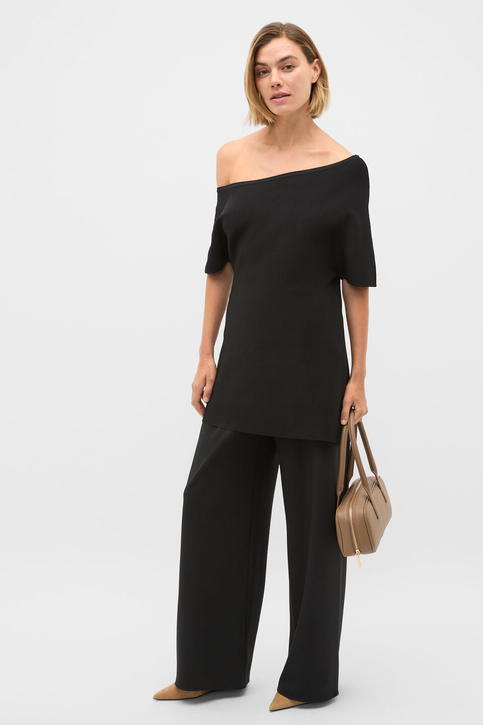 Easy Wide Leg Pant  Black
