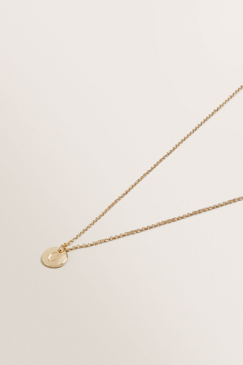 Initial Disc Necklace  