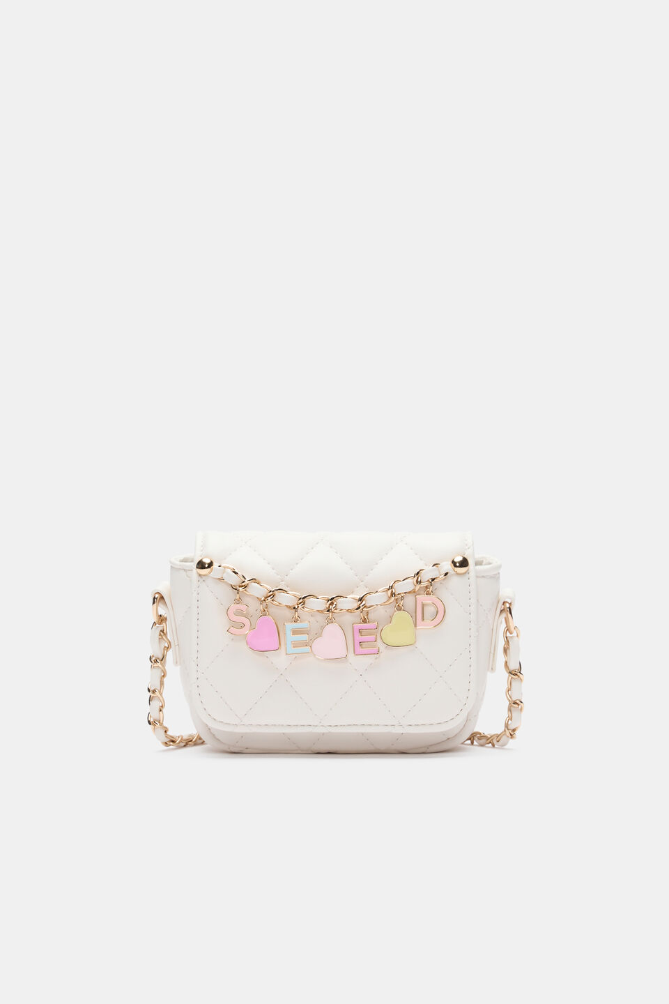 Quilted Charm Bag  Classic Cream
