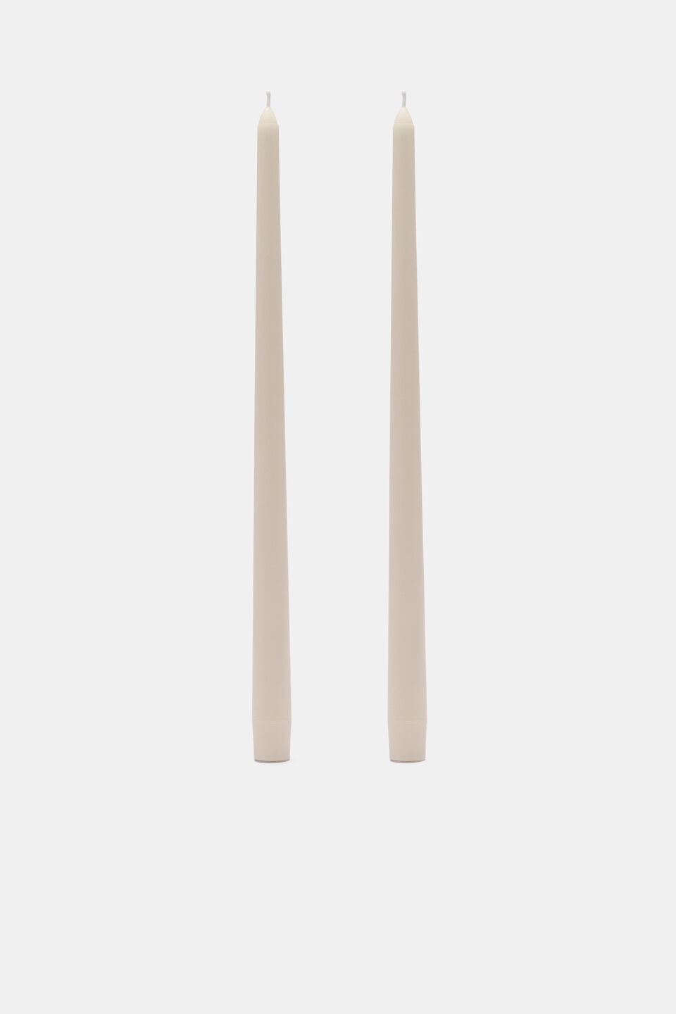 Tall Taper Candle Set of 2  Egg Shell