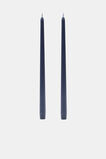Tall Taper Candle Set of 2  Vintage Indigo  hi-res