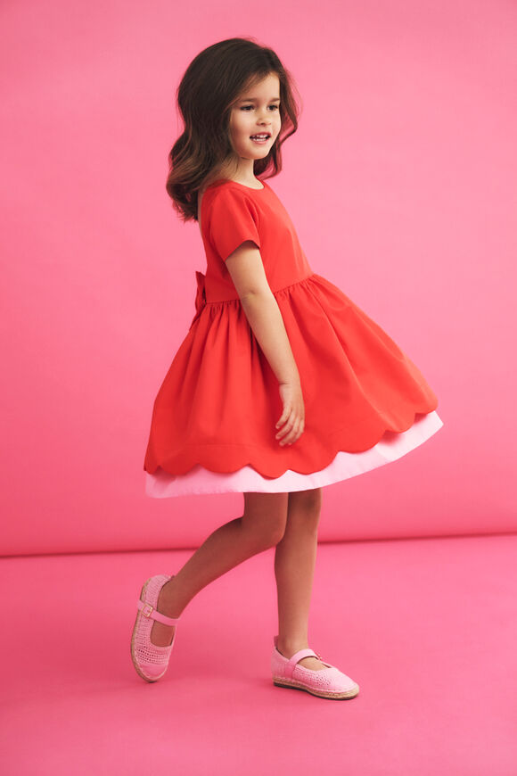 Scallop Dress  Strawberry Red  hi-res