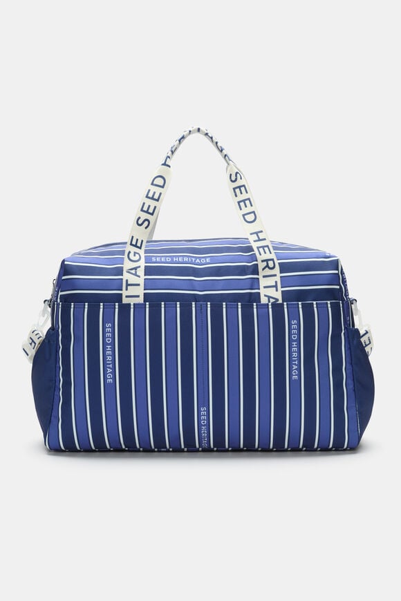Stripe Weekender Bag  Blue Multi  hi-res