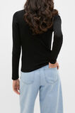 Australian Merino Scoop Neck Top  Black  hi-res