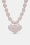 Beaded Heart Necklace  Pale Blossom  hi-res