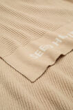 Rib Knit Logo Scarf  Sandstone Marle  hi-res