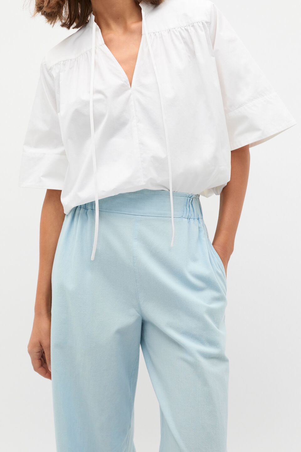 Chambray Elasticated Pant  Chambray