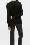 Australian Merino V Neck Top  Black  hi-res