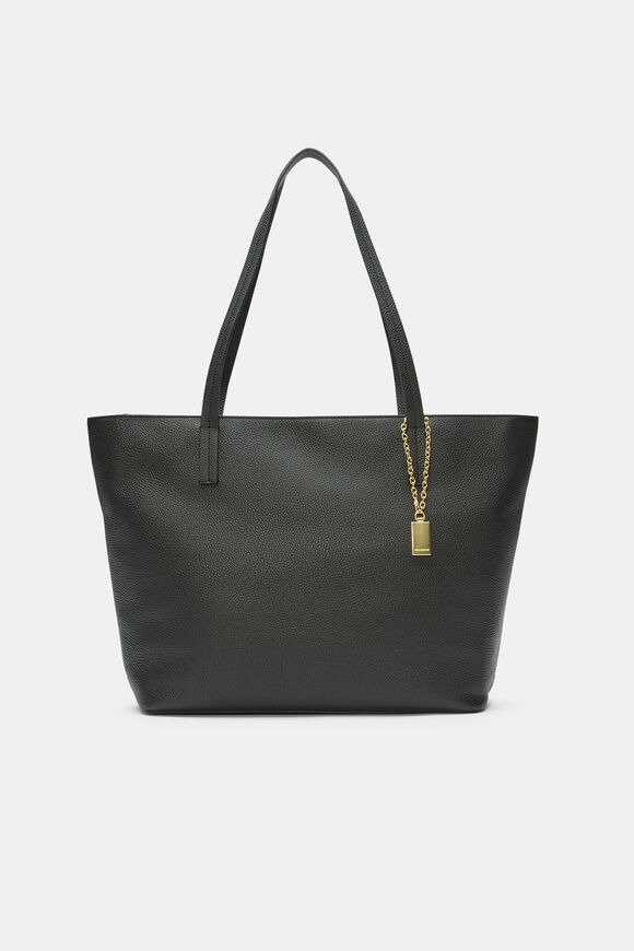 Leather Everyday Tote  Black  hi-res