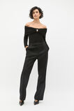 Lofty Twist Off Shoulder Knit  Black  hi-res