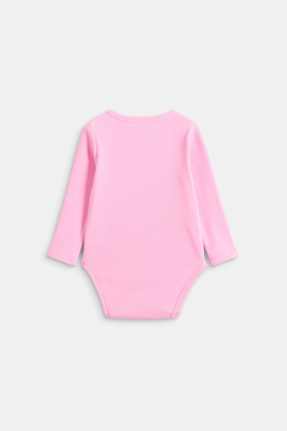 Core Logo Rib Bodysuit  Candy Pink  hi-res
