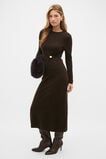 Clasp Detail Knit Dress  Coffee Bean  hi-res