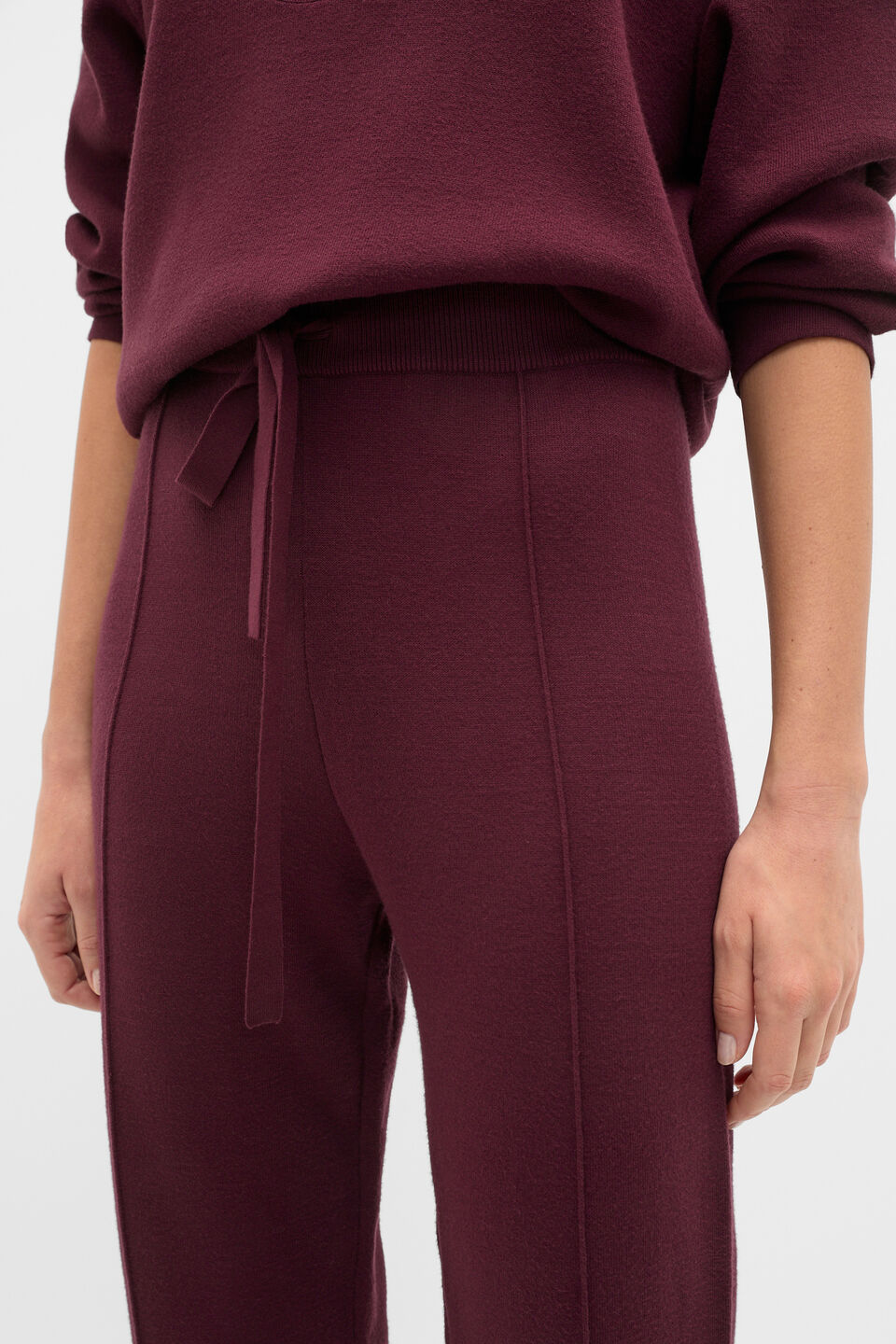Double Knit Pant  Plum Red