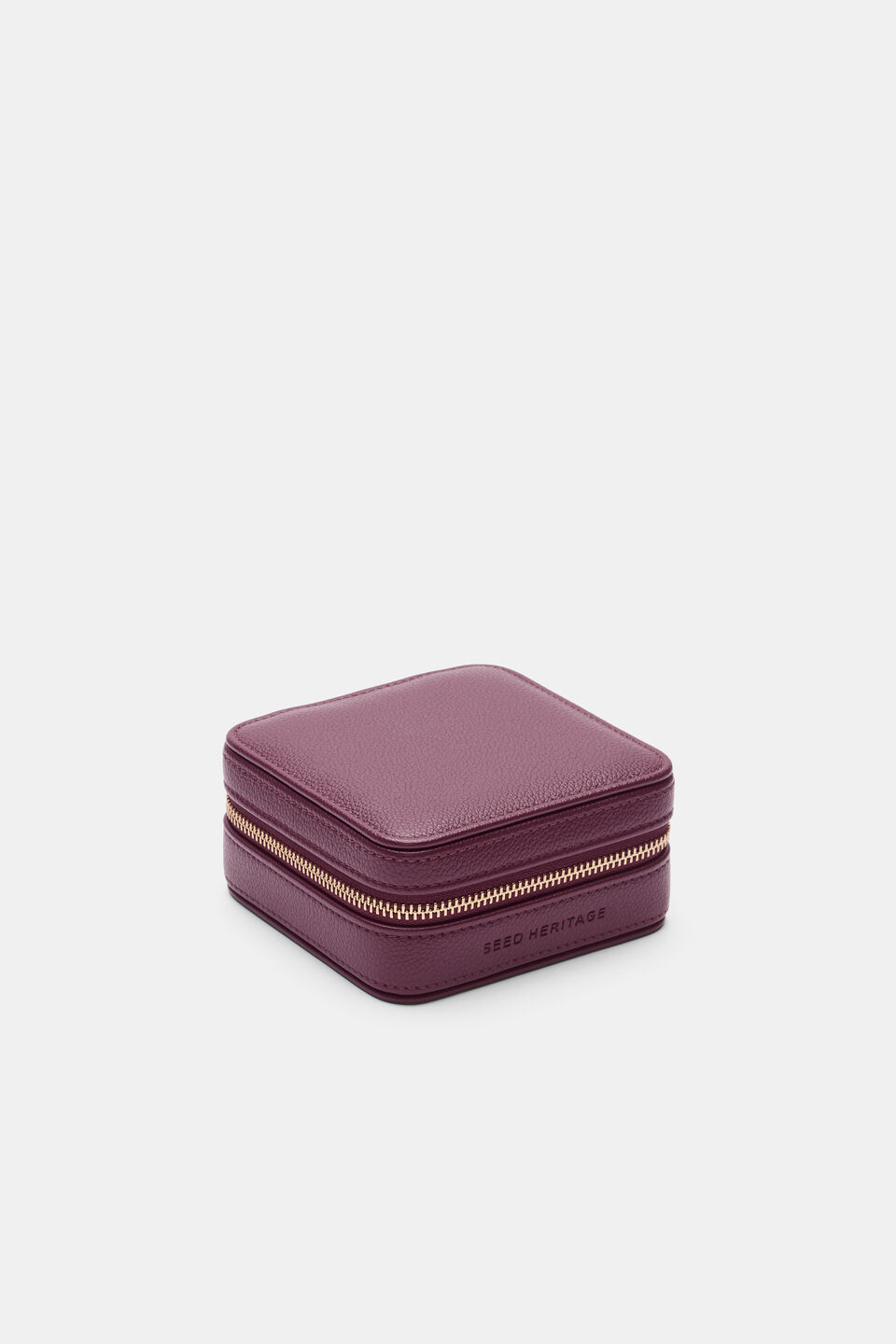 Square Jewellery Case  Plum Red