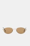 Lily Oval Sunglasses  Gold  hi-res