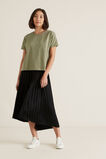 Hi-Lo Pleated Skirt    hi-res
