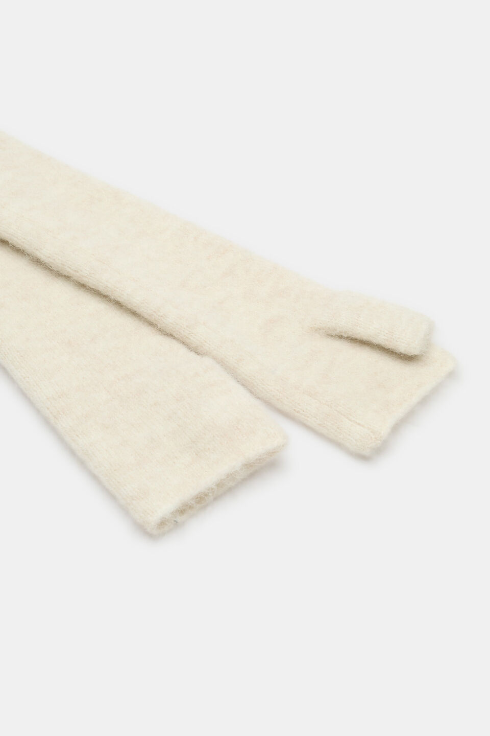 Fluffy Knit Arm Warmers  Mist