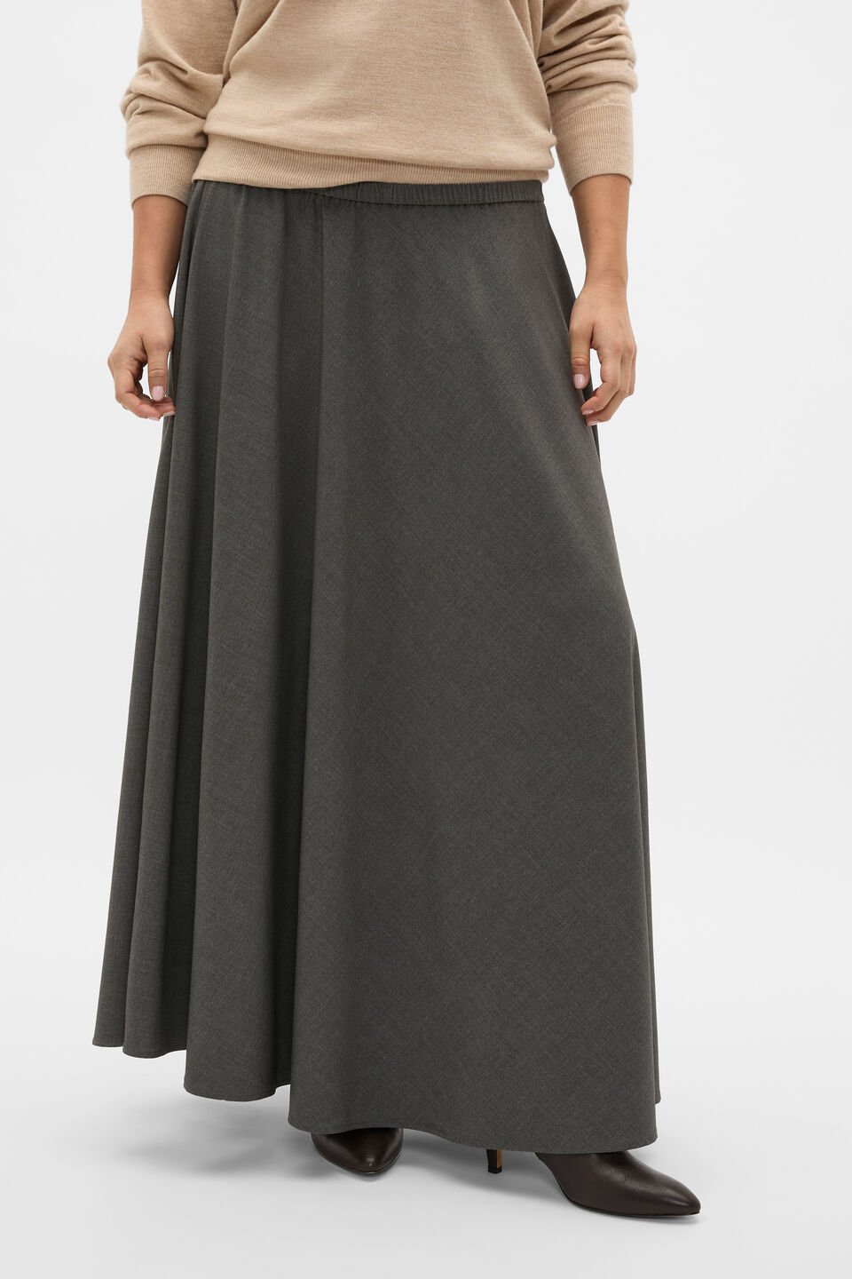 Crossdye Suit Skirt  Charcoal Crossdye