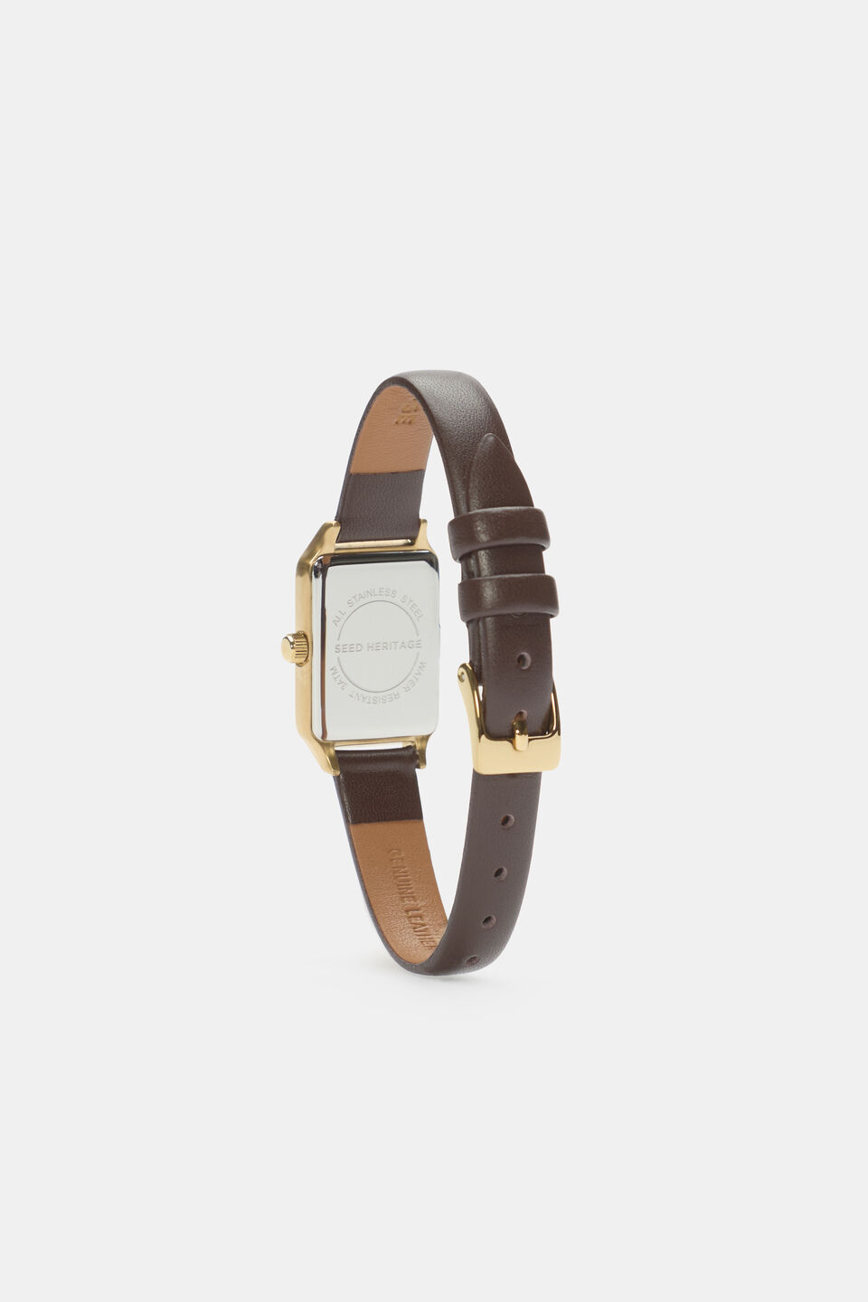 Seed Leather Watch  Chocolate