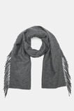 Fringe Scarf  Charcoal Grey Marle  hi-res