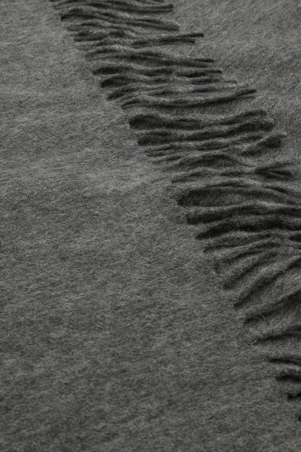Fringe Scarf  Charcoal Grey Marle