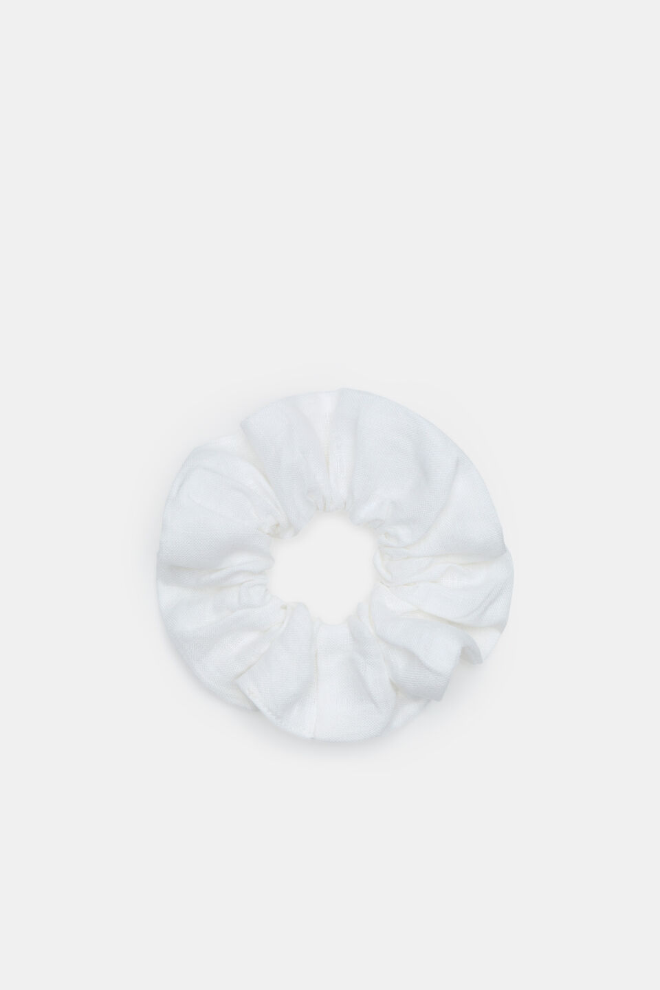 Linen Scrunchie  White