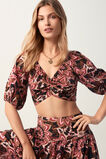 Floral Twist Front Crop Top  Vintage Floral  hi-res