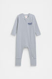 Core Logo Zipsuit  Navy Stripe  hi-res