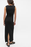 Textured Gathered Maxi Dress  Black  hi-res