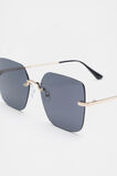 Matea Rectangle Frameless Sunglasses  Black  hi-res