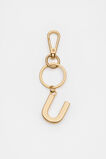 Gold Initials Keyring  U  hi-res