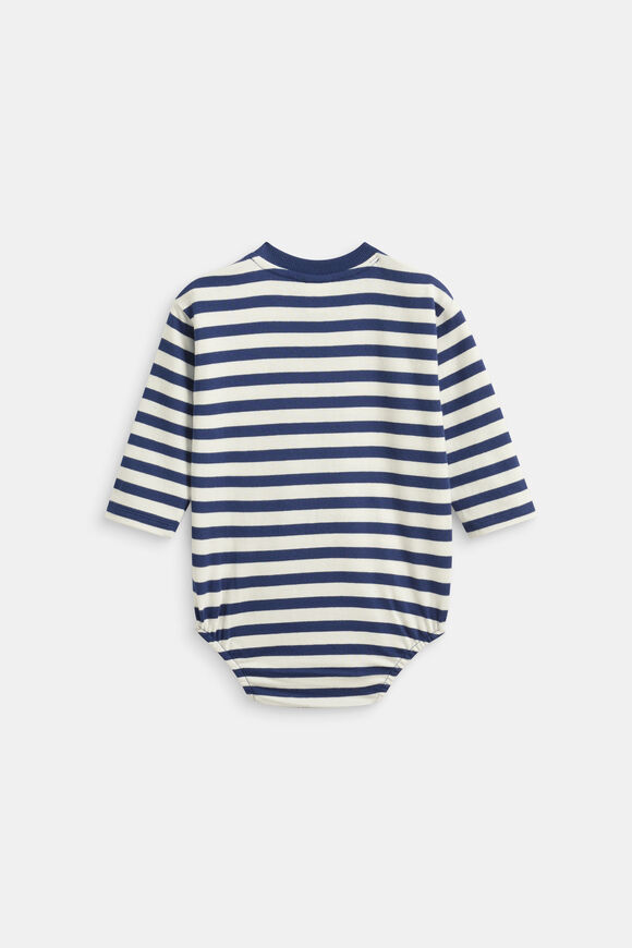 Core Stripe Rugby Bodysuit  French Navy  hi-res