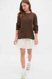 Relaxed Cable Knit Sweater  Chocolate  hi-res