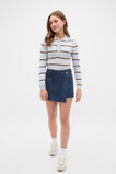 Panelled Denim Skort  Ink Wash  hi-res