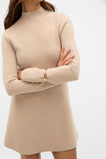 Fluted Knit Mini Dress  Sandstone Marle  hi-res
