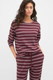 Waffle Top and Pant PJ Set  Plum Red Marle  hi-res