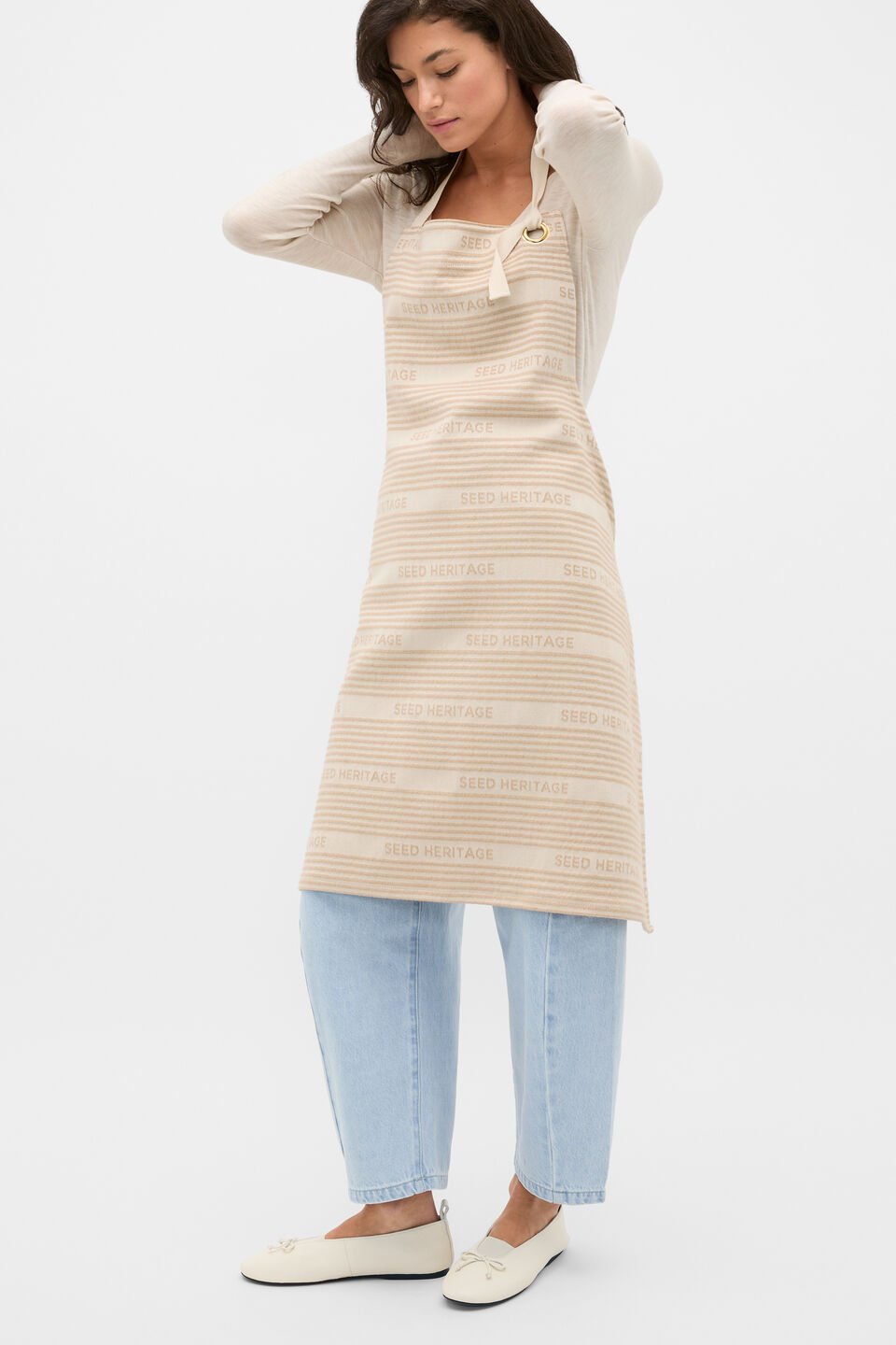 Mena Adult Apron  Sandstone