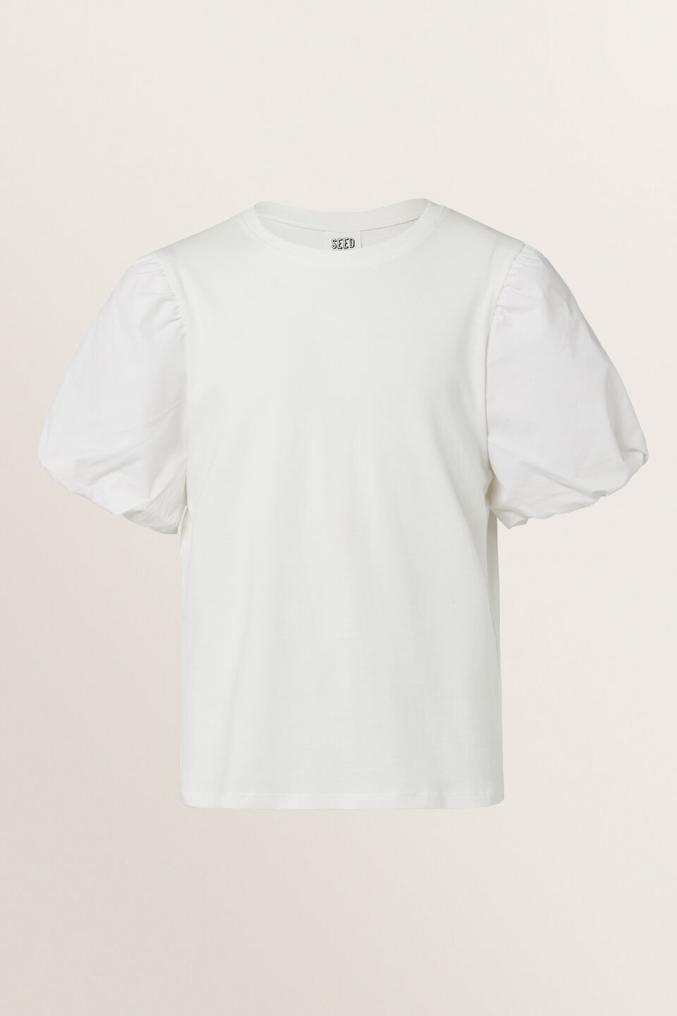 Poplin Splice Tee  