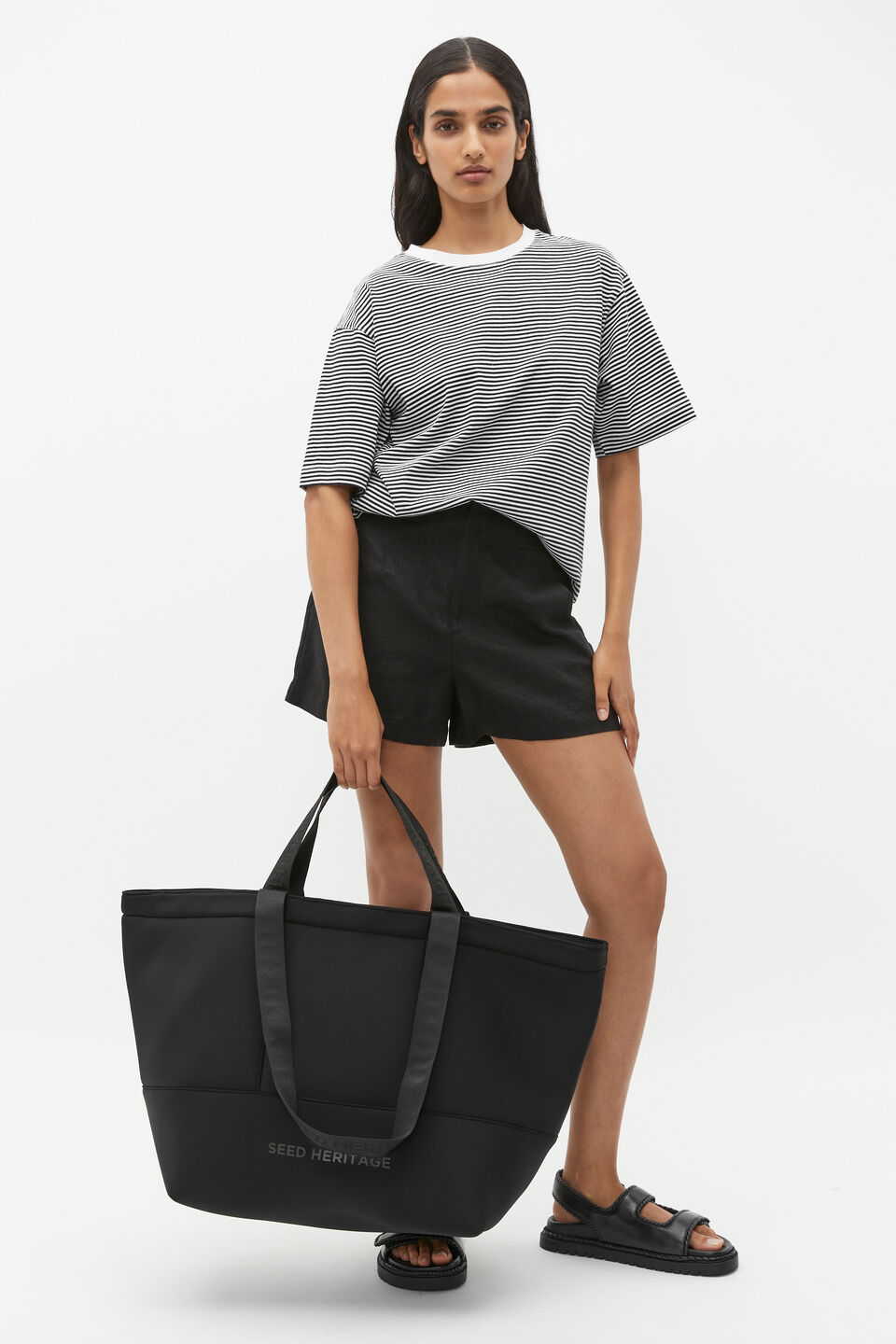 Seed Overnight Tech Tote  Black