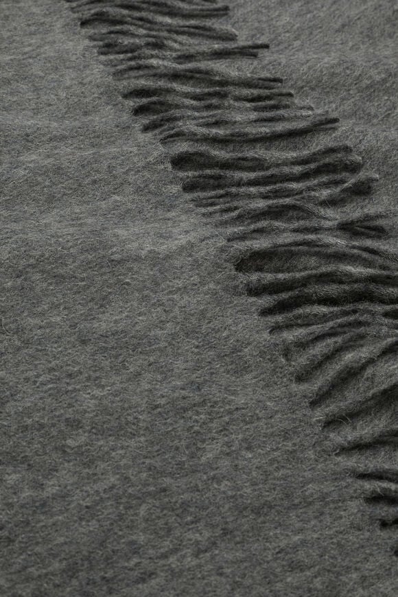 Fringe Scarf  Charcoal Grey Marle  hi-res