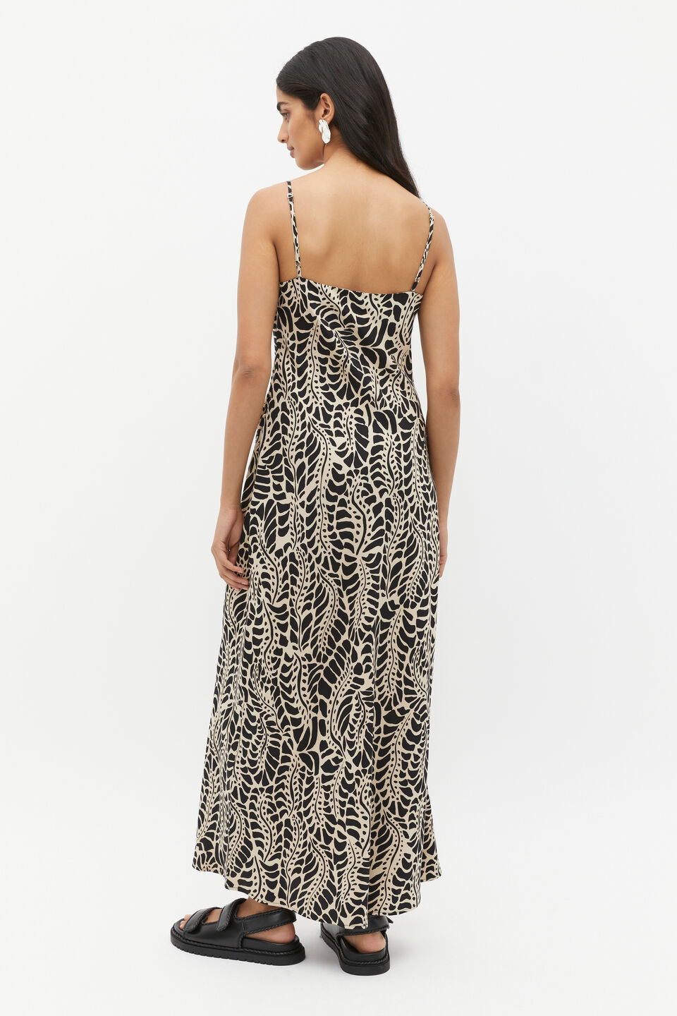 Motif Print Slip Dress  Motif Print