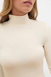 Core Rib Mock Neck Top  Coconut Cream  hi-res