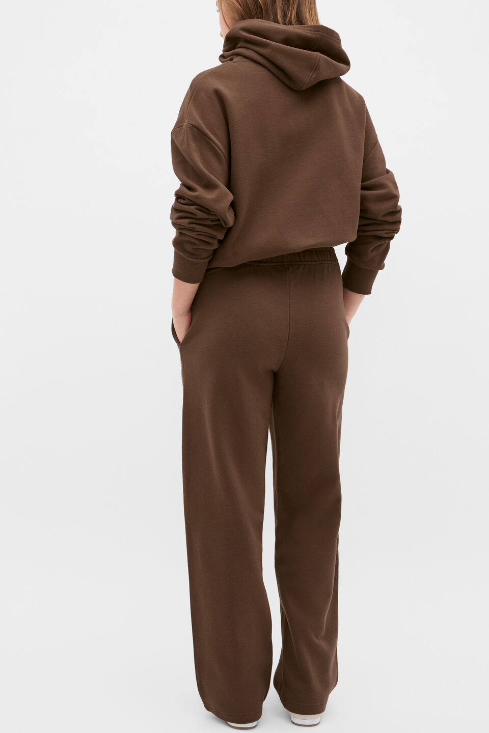 Roll Waist Logo Track Pant  Chocolate