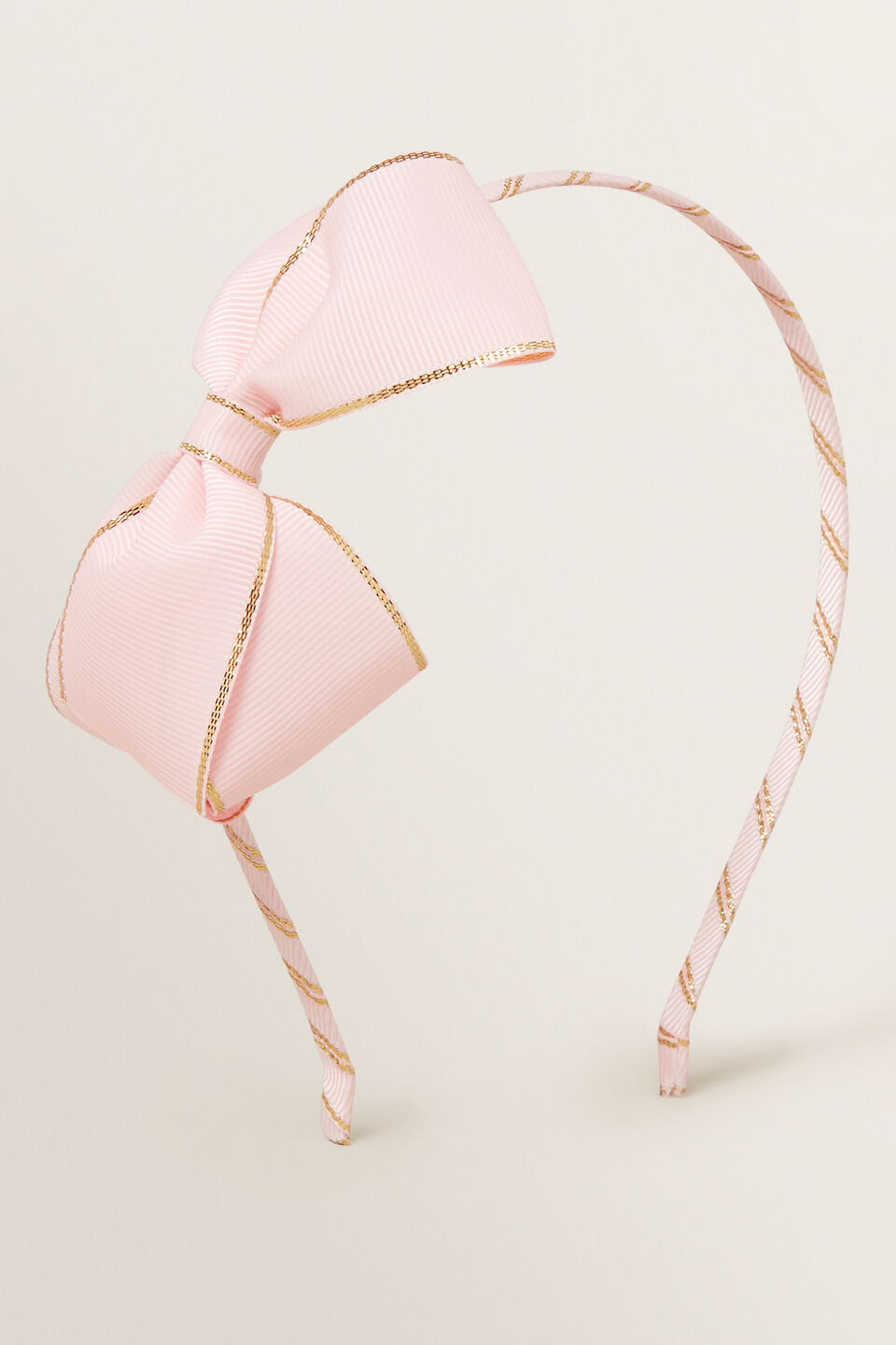 Gold Trim Bow Headband  