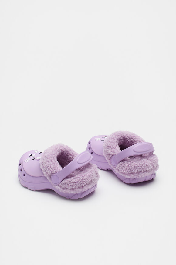 Bunny Fur Lined Clog  Soft Lilac  hi-res