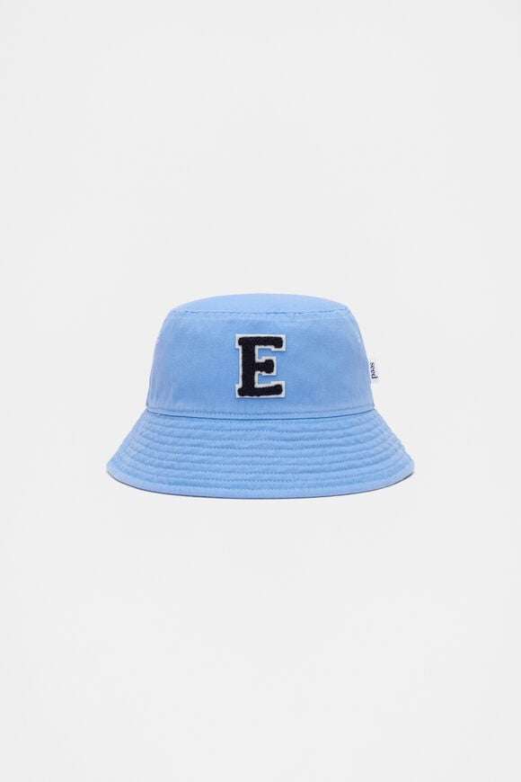 Blue Initial Bucket Hat  E  hi-res