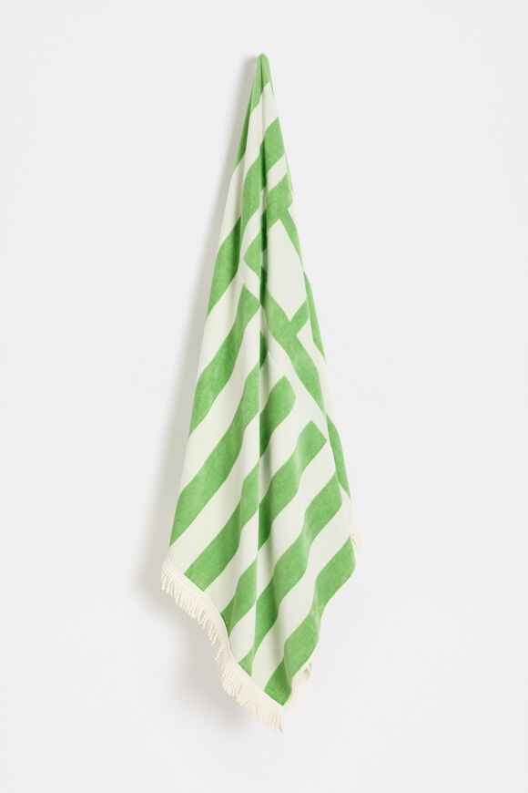 Resort Logo Beach Towel  Green Apple  hi-res